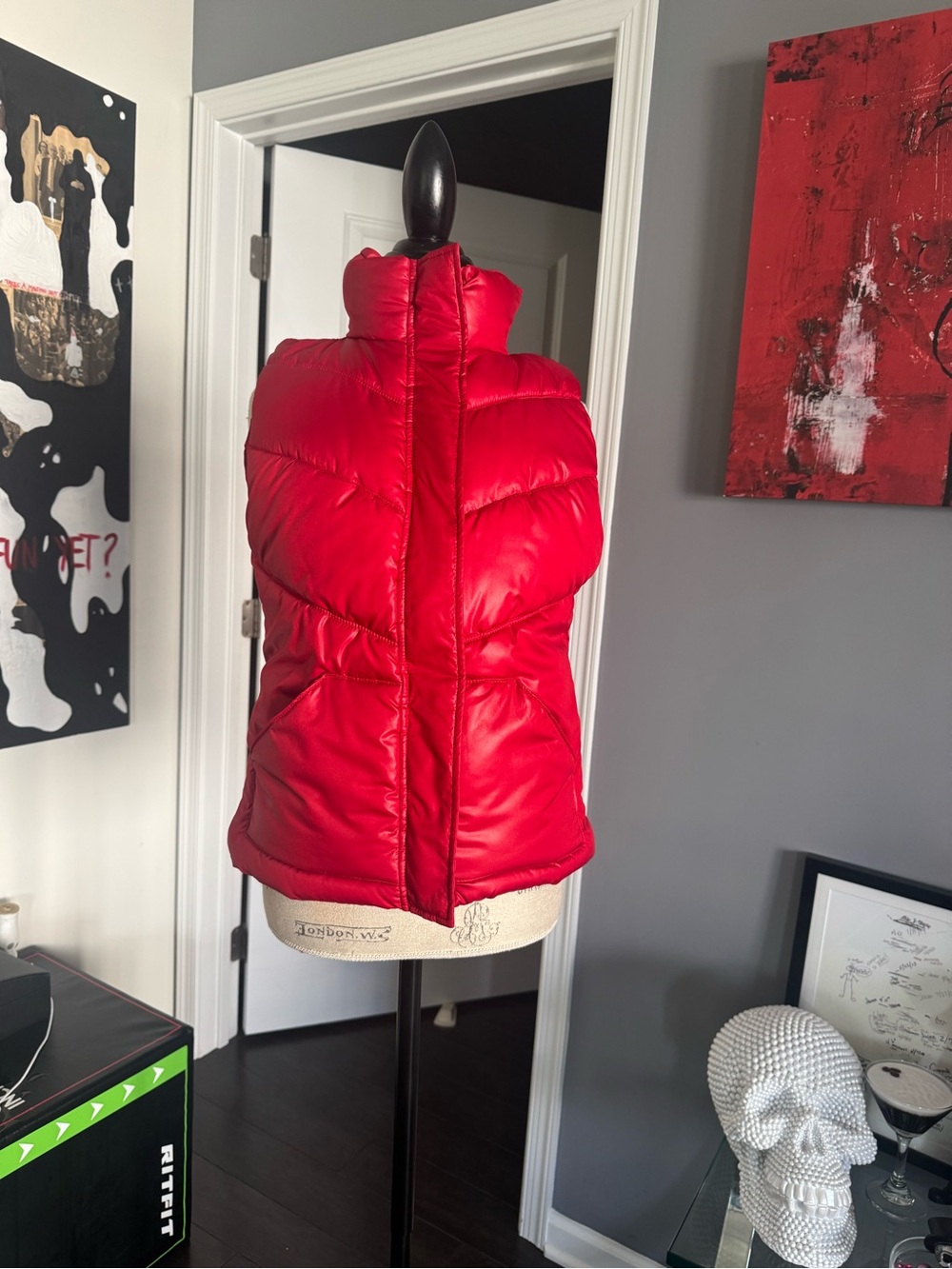 Old Navy Vintage Red Puffer Vest. Women’s.